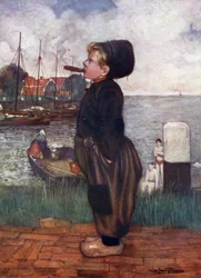 Un garçon fumant, Volendam